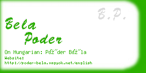 bela poder business card